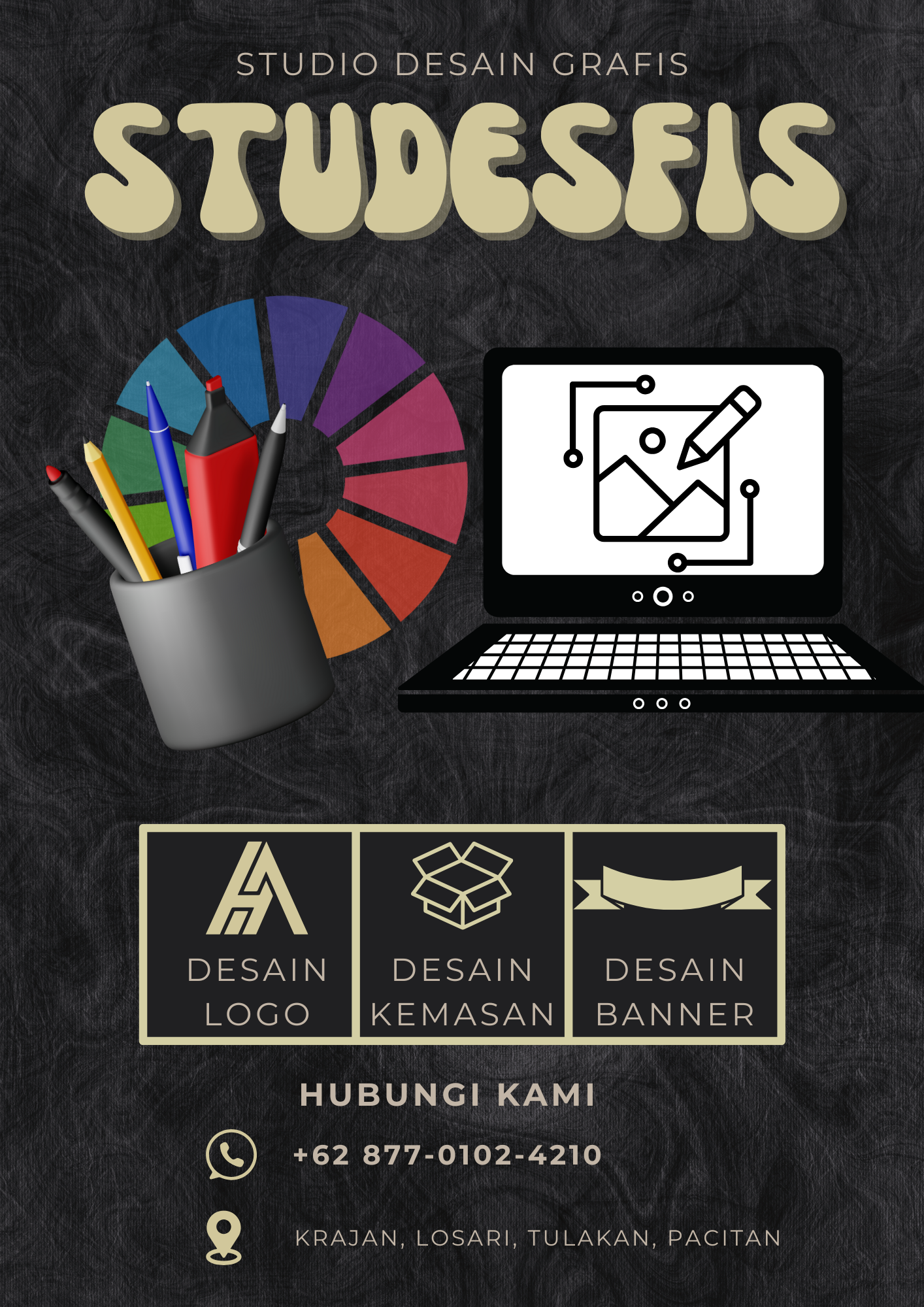 Karya Brosur promosi usaha Studio Desain Grafis